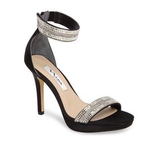 Nina Aubrie Ankle Strap Black Sandal Sz 9M, NIB